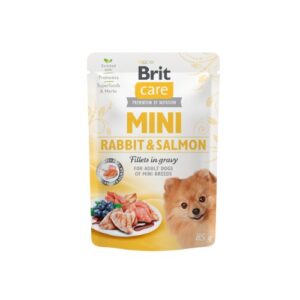 Brit Care Mini Rabbit&Salmon fillets in gravy 24 x 85 g