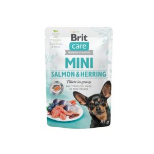 Brit Care Mini Salmon&Herring sterilised fillets in gravy 24 x 85 g