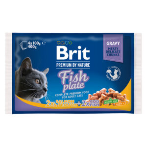 BP Cat Pouch Fish Plate 4 x 100 g