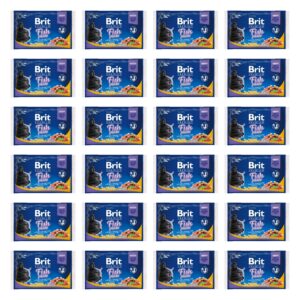 Brit premium Cat Pouch Fish Plate 26x4x100g voordeelbundel