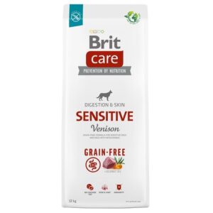 Brit Care Grain-Free Sensitive Venison 12 kg – Graanvrij Hypoallergeen Hondenvoer voor Gevoelige Honden