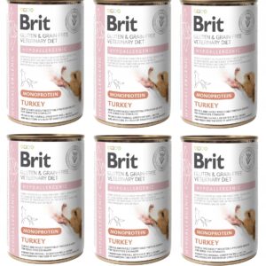 Brit Veterinary Diet Dog Can - Hypoallergenic Monoprotein Turkey 6x400 g