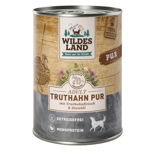 WL Dog Can - PURE - Turkey with Safflower Oil - 6 x 400 g
