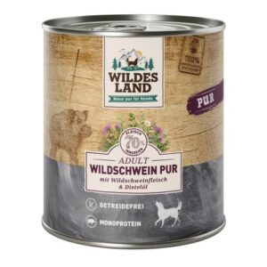 WL Dog Can - PURE - Wild Boar with Safflower Oil - 6 x 800 g
