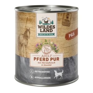 WL Dog Can - PURE - Horse with Safflower Oil - 6 x 800 g