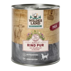 WL Dog Can - PURE - Beef with Safflower Oil - 6 x 800 g