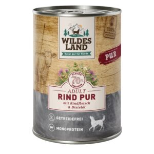 WL Dog Can - PURE - Beef with Safflower Oil - 6 x 400 g