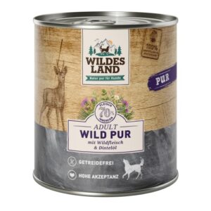 WL Dog Can - PURE - Venison with Safflower Oil - 6 x 800 g