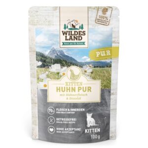 WL Cat Pouch - PURE - Kitten / Chicken with Safflower Oil 12 x 100 g