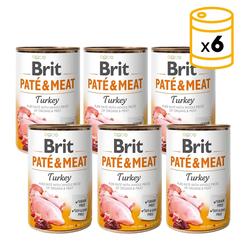 Brit Paté & Meat Turkey 6 X 400 g