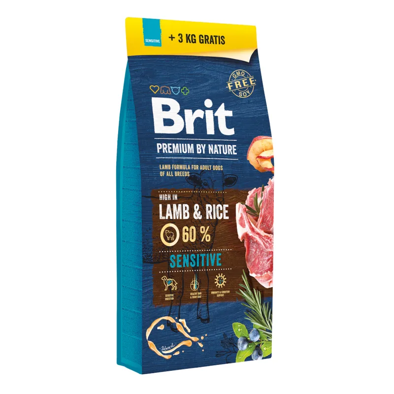 Brit Premium by nature Sensitive Lamb 15+3kg