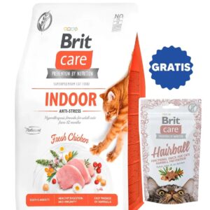 Brit Care Cat - Indoor Anti-stress - 2 kg + gratis snack