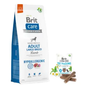 Brit Care - Dog - Hypoallergenic Adult Large Breed - 12 kg + gratis dentalstick