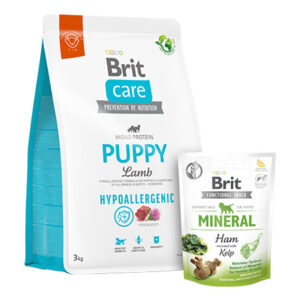 Brit Care - Dog - Hypoallergenic Puppy - 3 kg + puppy snacks