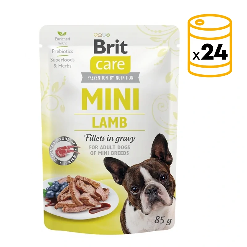 Brit Care Mini Lamb fillets in gravy 24 x 85 g