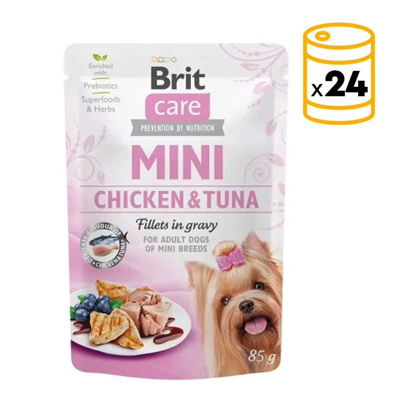 Brit Care Mini Chicken&Tuna fillets in gravy 24 x 85 g