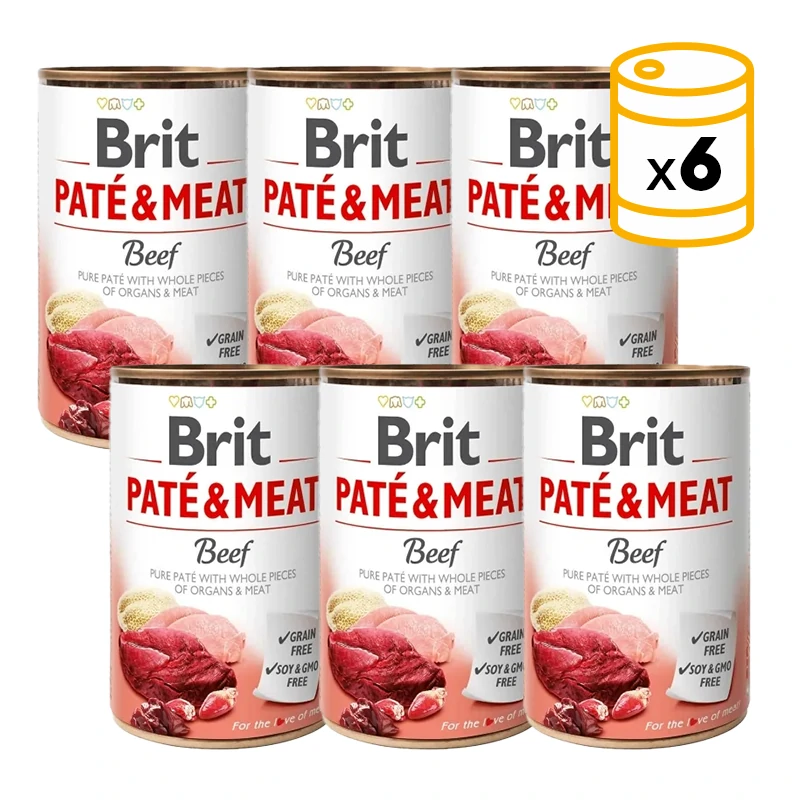 Brit Paté & Meat Beef 6 X 400 g