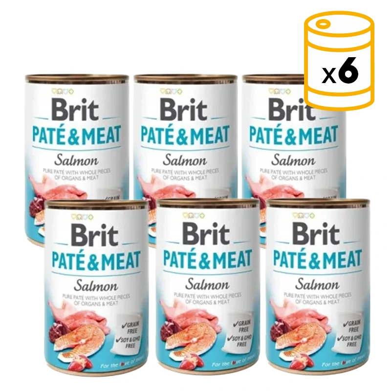Brit Paté & Meat Salmon 6 X 400 g