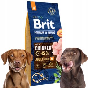 Brit Premium By Nature Adult Medium 15 kg | Hondenvoer Middelgrote Honden