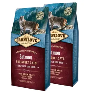 Carnilove Salmon Sensitive & Long hair 2x2kg