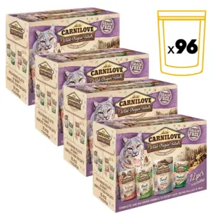Carnilove Cat pouch Multipack dierendag voordeelpakket (8x12x85g) 94 pouches