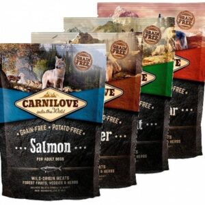 Carnilove probeerpakket rendier, eend/fazant, lam/wild zwijn en zalm 4 x 1,5kg