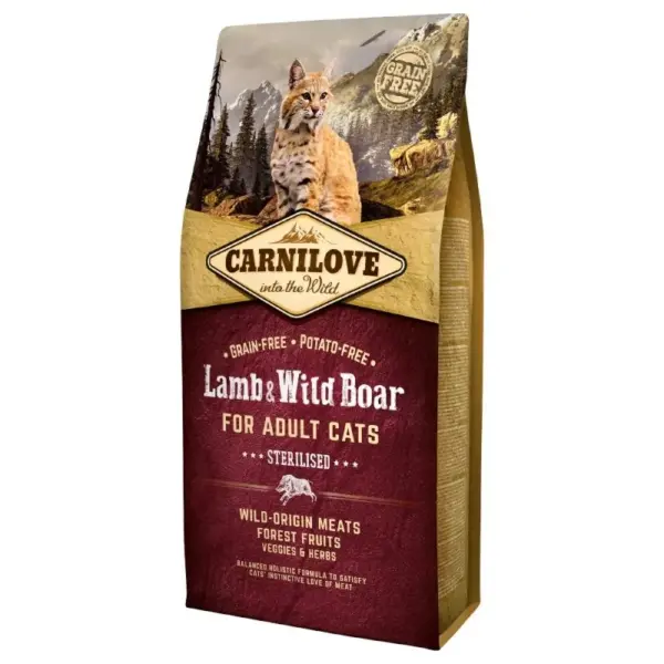 Carnilove Lamb & Wild boar Sterilised - 6 kg