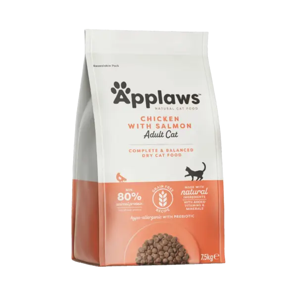 Applaws Adult Kip en zalm kattenvoeding 7,5 kg