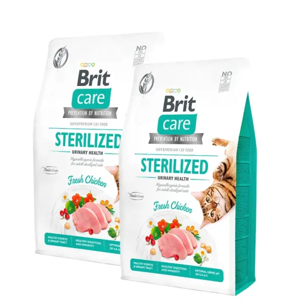 Brit Care Cat - Sterilized Urinary Health 2x7kg voordeelbundel (€42,74 per zak)