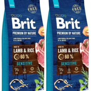 Brit Premium by nature Sensitive Lamb 2x15kg voordeelbundel (€49,50 per zak)