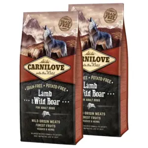 Carnilove Lamb & Wild Boar adult 2x12kg voordeelbundel (€62 per stuk)