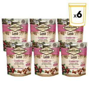 Carnilove Crunchy Snack Lamb with Cranberries 6x200g voordeelbundel