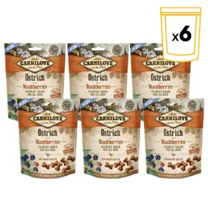 Carnilove Crunchy Snack Ostrich with Blackberries 6x200g voordeelbundel