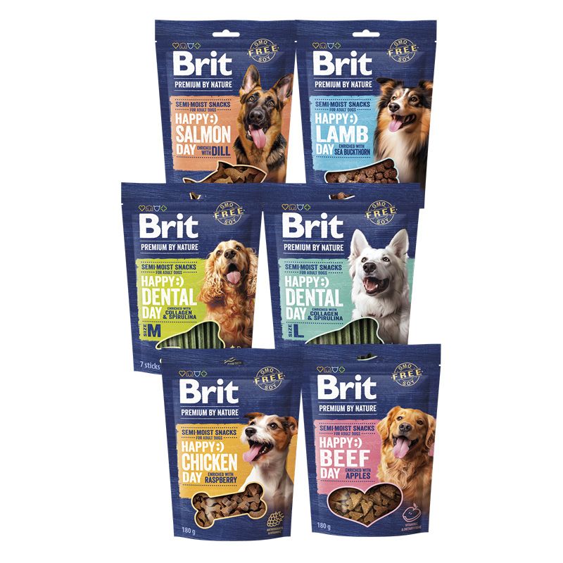 Brit hondensnack verwenpakket Happy snacks en dentalsticks (6st)