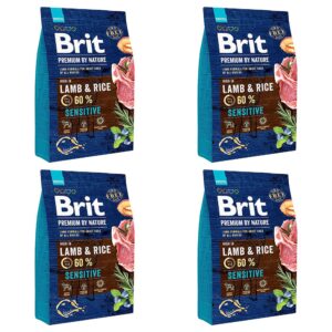Brit Premium by nature Sensitive Lamb 4x3 kg voordeelbundel (€12,99 per stuk)