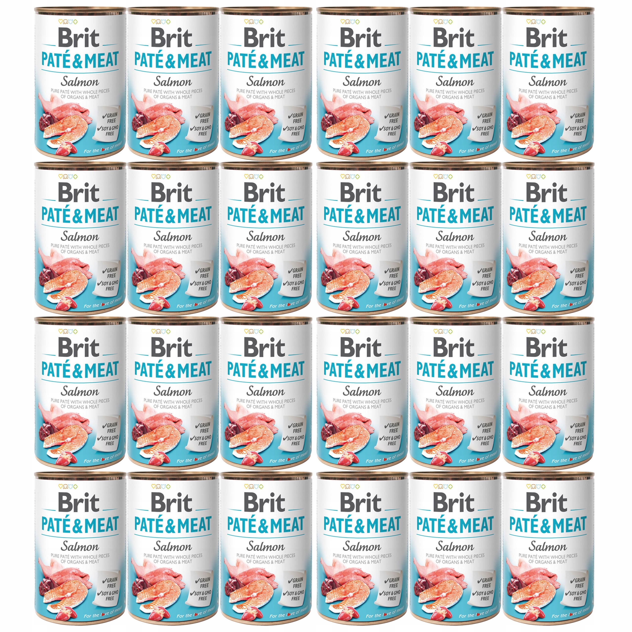 Brit Paté & Meat Salmon 24X400gram voordeelbundel