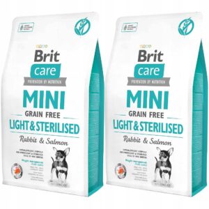 Brit Care Mini Grain Free Light & Sterilised -2x7kg voordeelbundel (40,99€ per zak)