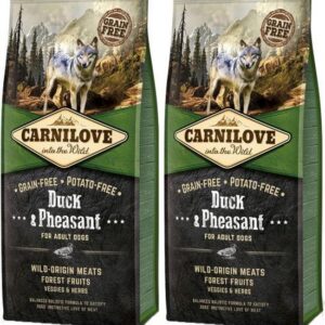 Carnilove Duck & Pheasant adult 2x12kg voordeelbundel (56€ per zak)