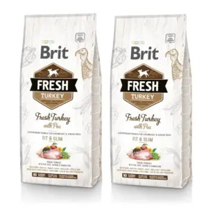 Brit Fresh Turkey with Pea Light Fit & Slim 2x12kg voordeelbundel (46,50€ per zak)