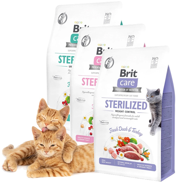 Brit care cat sterilized probeerpakket 3x2kgs