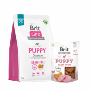 Brit Care – Dog – Grain-free Puppy 3kg + Brit puppy snacks