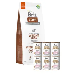 Brit Care Weight Loss 12 kg Hypoallergenic + 6x400 mono protein rabbit voordeelbundel