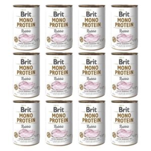 Brit Mono Protein Rabbit 12 x 400 g voordeelbundel