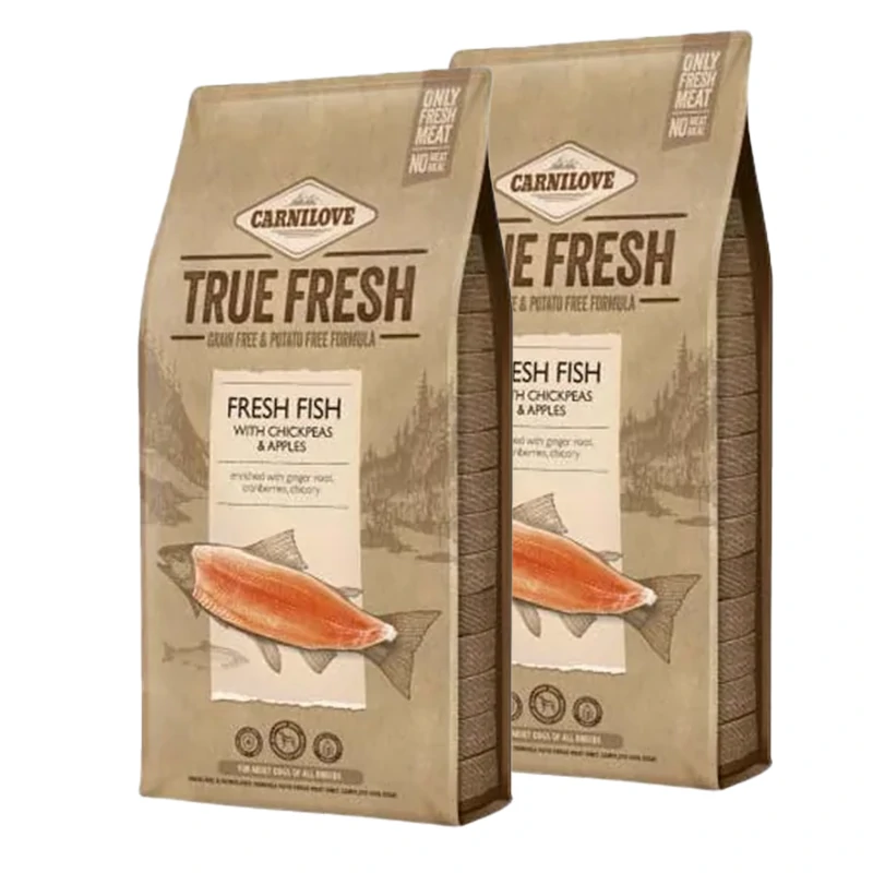 Carnilove True Fresh FISH for Adult dogs 2x11,4 kg voordeelbundel (65€ per zak)