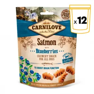 Carnilove Crunchy Snack Salmon with Blueberries 12x200 g voordeelbundel