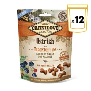 Carnilove Crunchy Snack Ostrich with Blackberries 12x200g voordeelbundel
