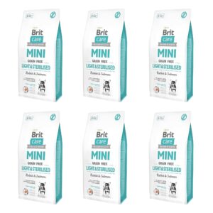 Brit Care Mini Grain Free Light & Sterilised 6x2 kg voordeelbundel nu €79,99!