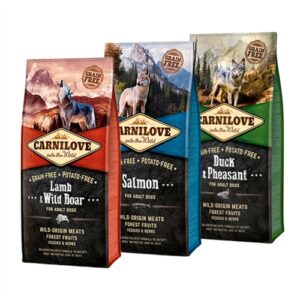 Carnilove Duck/Salmon/wild boar adult 3x12kg voordeelbundel
